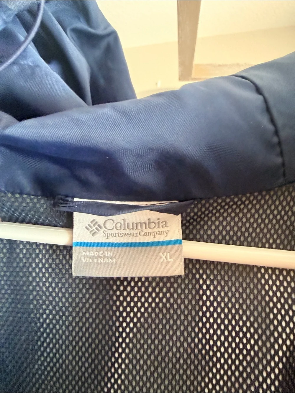 Columbia Men's Slate Blue Hooded Rain Jacket